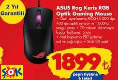 ASUS ROG KERİS RGB OPTİK GAMİNG/OYUNCU MOUSE
